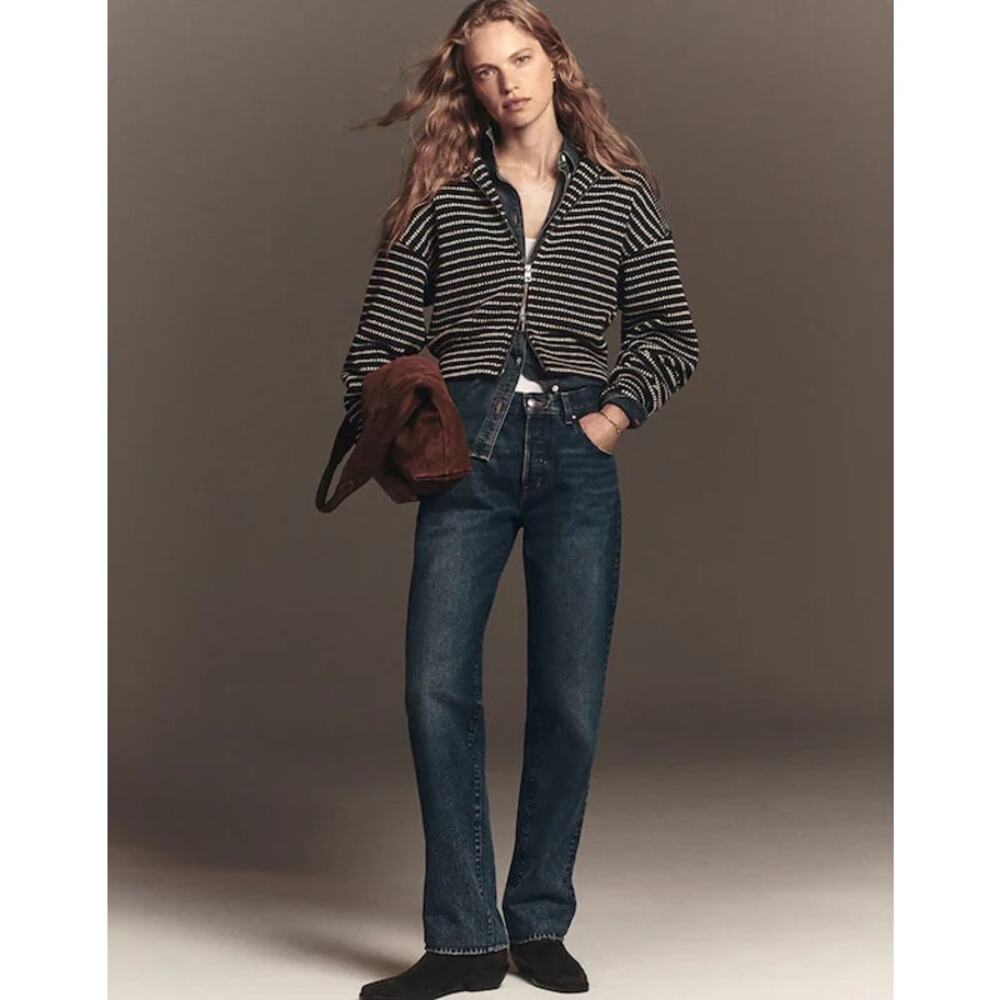 $148 New Dean Easy Straight Jean MADEWELL - 25 - Greendale - Picture 4 of 14